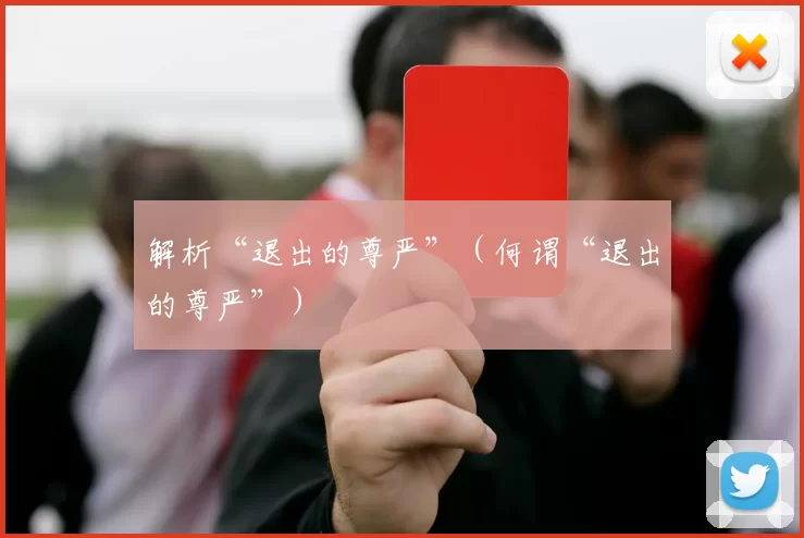 解析“退出的尊严”（何谓“退出的尊严”）