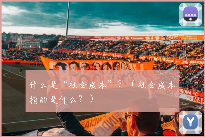 什么是“社会成本”？（社会成本指的是什么？）